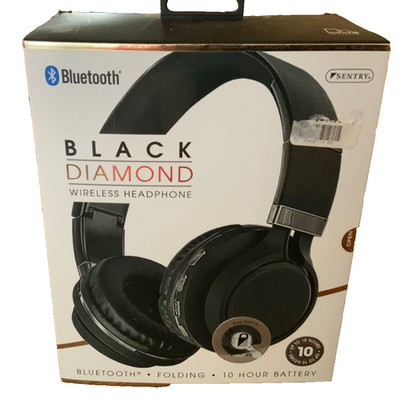 Sentry Black Diamond Bluetooth Wireless Folding Headphone  10hr Battery 