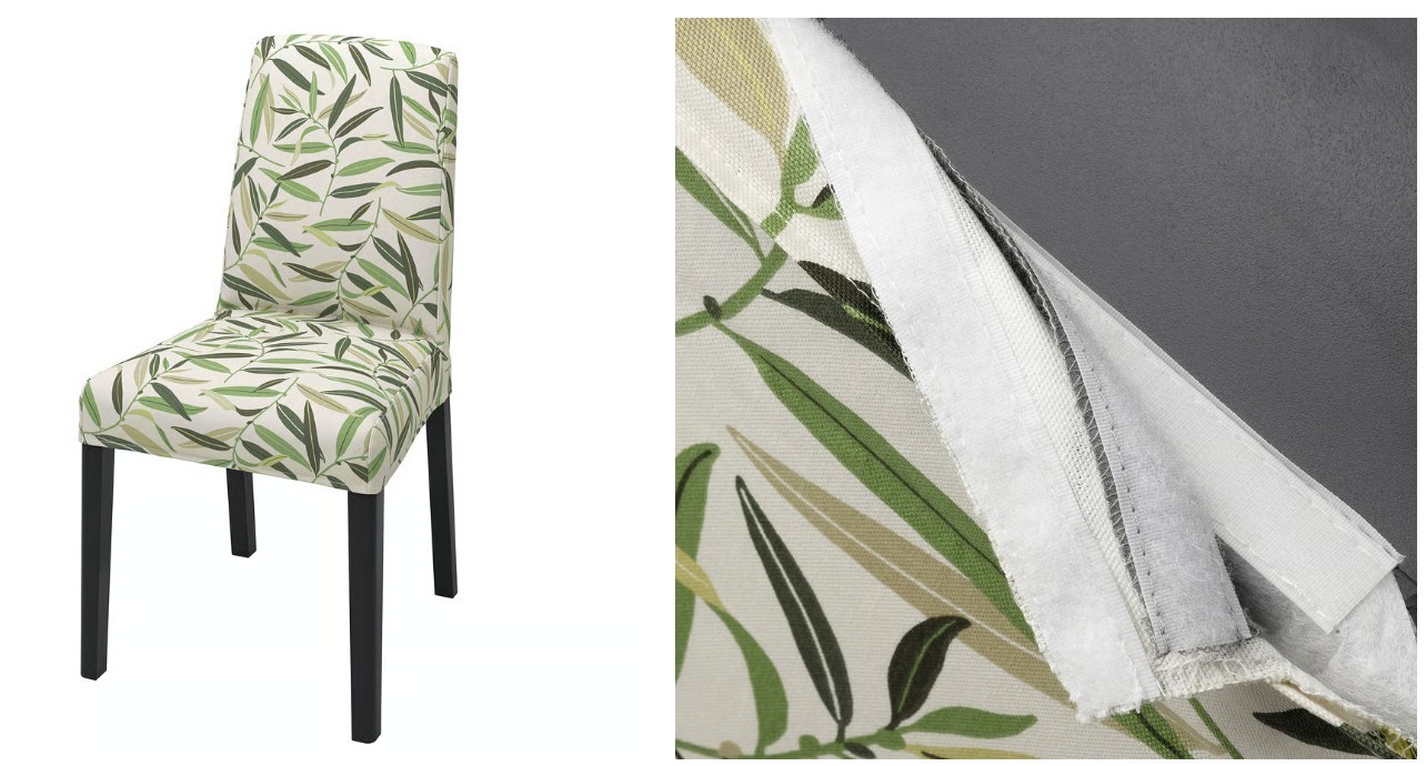 Ikea BERGMUND Chair Cover, Fagelfors Multicolor Leaf Pattern, 704.862.15 - NEW