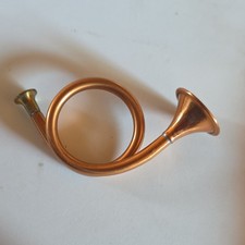 Brass Miniature Bugle Vintage Small Size Copper Accent