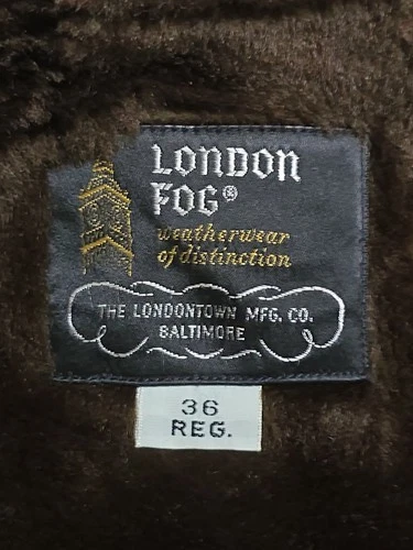 Vtg 70s London Fog Zip Jacket 36 Reg Celtic Cloth Bomber Removable Plush Liner image 10