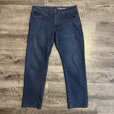 IZOD Jeans Men s Size 36 Blue Straight Fit Comfort Stretch Medium Wash Denim