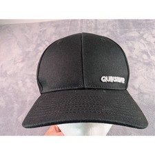 Quiksilver Mens Black Cotton Snapback Baseball Hat Embroidered Logo OSFM