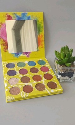 Eyeshadow Palette OKALAN Color Revelry 16 Color  Mattes And Glam Shimmer New 