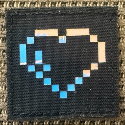 Dark Heart Ops Darkheart ''8-Bit Heart'' Iridescent Laser Cut Patch