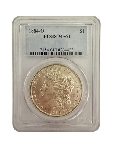 1884-O Morgan Silver $1 Dollar PCGS MS 64