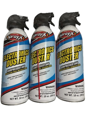 #ad #ad Lot Of 3 Spray X Electronics Duster Compressed Gas 10oz NEW SEALED $23.99