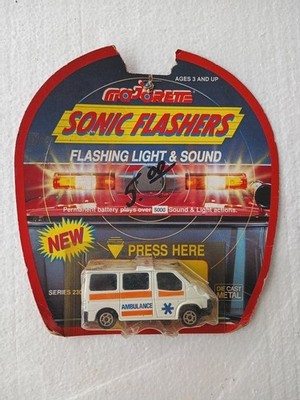 Vintage Majorette Sonic Flashers Ambulance Flashing Light and Sound Car Diecast
