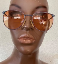 Vintage Logo Paris early 1980s Metal Sunglasses France Turquoise Pink NICE