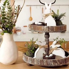 3Pcs Wooden Bunny Signs Easter Table Decorations Home Decor Gift Centerpieces