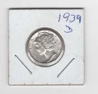 Estate AU? MS?  1939-D Mercury 90% Silver Dime Split? Bands Real Nice Coin RARE
