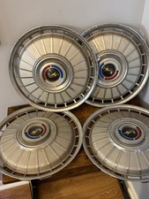 Original 1962 Ford Fairlane Set Of 4 Hubcaps 62 Oem Galaxie Wheel Cover