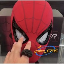 US Stock Spider-Man Mask Helmet Eyes Movable Ring Remote Control Cosplay Prop