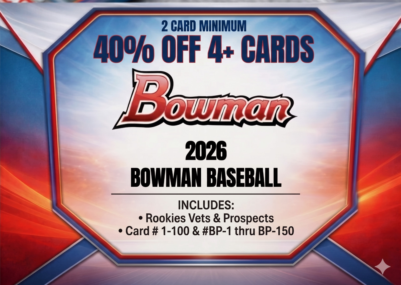 2026 Bowman Baseball Paper Complete Your Set You Pick #1-100 & BP 1 - BP 150