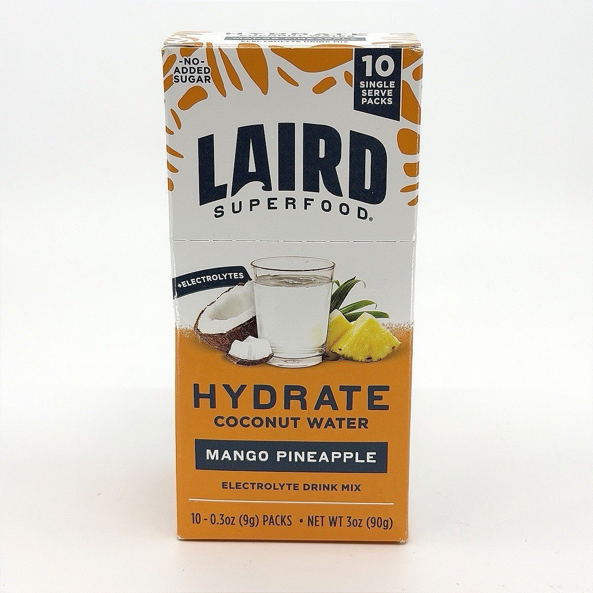 Laird Superfood Hydrate Coconut Water Mango Pineapple 10 Pack Best By 06/2026