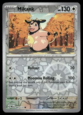 Miltank 081/131 SV: Prismatic Evolutions Reverse Holo Pokemon TCG