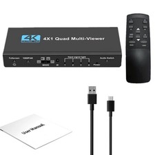 4K HDMI 4x1 1080P Multi-Viewer Seamless Quad Screen Real Time Remote Splitter