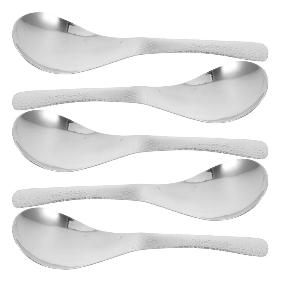 5 Pcs Cucchiaini Da Cucchiaio D'argento Di Porridge Cucina - Immagine 2 di 4