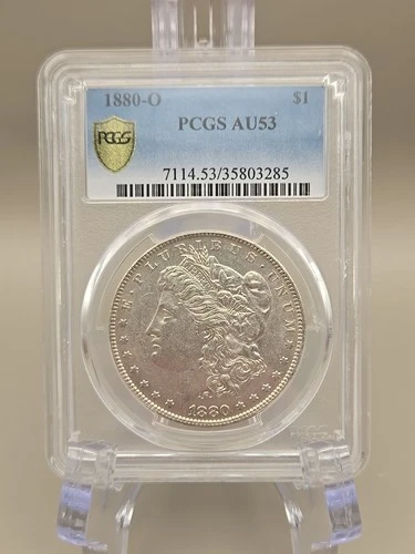1880-O Morgan Silver Dollar $1 - PCGS AU 53