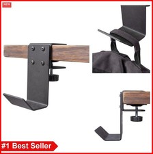 Under Desk Headphone Hanger Backpack Hook Purse Holder Clamp On 30 lbs Black