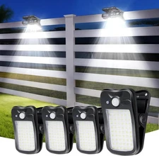 Clip on Solar Light for Fence 3 Mode Solar Motion Lights Outdoor Waterproof Lamp