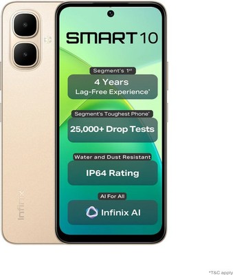 Infinix Smart 10 GOLD (RAM 4GB 64GB) UniSoc T7250 Processor