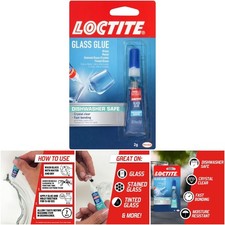 Clear Glass Glue - 0.07 Oz Tube, 6 Count Adhesive Sealing, Small