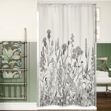 Small Stall Shower Curtain Wildflower Farmhouse 36x72 Inch Narrow Half