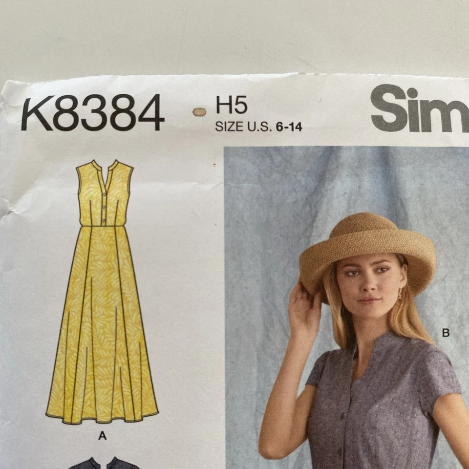 Simplicity K8384 Misses Dress with Length Variations & Top Uncut Pattern - Image 2 of 4