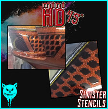 Airbrush Stencils - Mini HD 45 Degree Adhesive Reusable for Harley Custom Paint