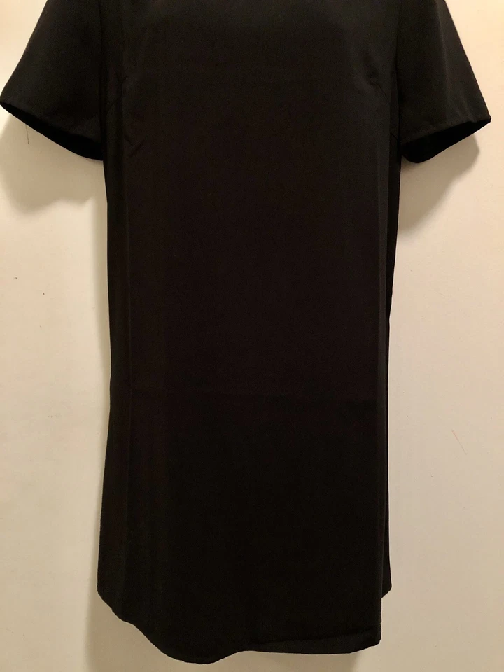 EUC Retro Goth Forever 21 B&W Lace Crochet Peter Pan Collar Fit & Flare Dress L - Image 4 of 4