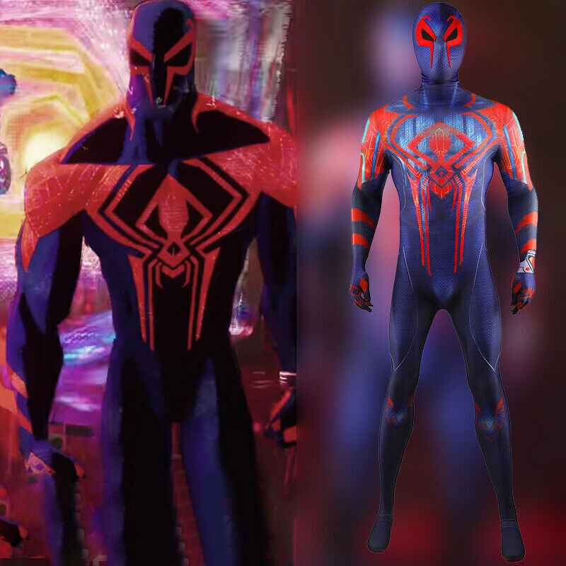2099 Spiderman Mono Al Través del Verso Araña Disfraz Disfraz Traje Halloween