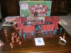 MARX FORT APACHE PLAYSET  SEARS HERITAGE 1973 TOY SOLDIERS INDIANS BOX 3654