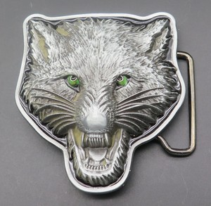 wolf head belt buckle