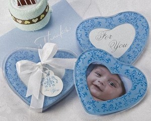 50 x Christening Bomboniere Gift HEART DESIGN GLASS PHOTO ...