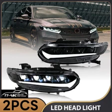 For 10th Gen Honda Accord 2018-2022 Pair LED Headlights Assembly Start Animation