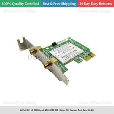 647942-001 HP 300Mbps 2.4GHz IEEE 802.11b/g/n PCI Express Dual Band WLAN