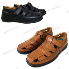 Men's Dress Sandals Closed Toe Straps Huaraches Fisherman Slip-on Casual Shoes