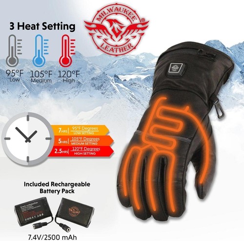 Guantes de guantelete térmicos impermeables de cuero Milwaukee para hombre con tecnología I-Touch - Imagen 3 de 9