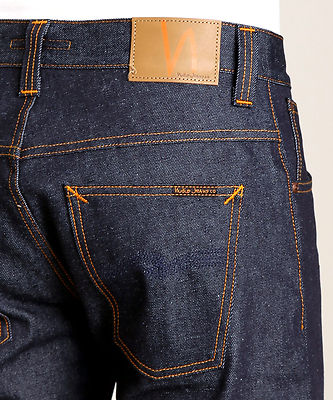 NUDIE JEANS DENIM CO HANK REY ORG. DRY DEEP INDIGO RAW RIGID
