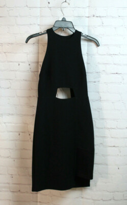 S ~ KENDALL + KYLIE Deep Plunge Cutout Dress Black Sz 6 (US 2 / 34 Euro) |  eBay