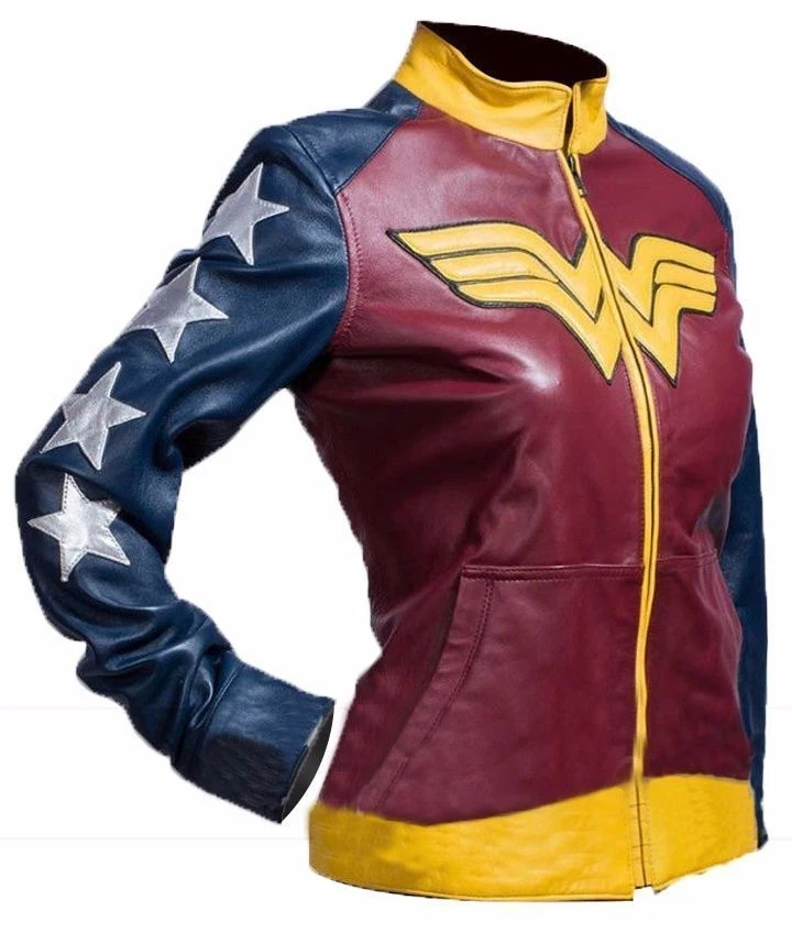Wonder Woman Costume Leather Jacket eBay