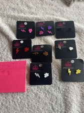 Paparazzi Earrings Lot Of 9 Thunderbolt, And Cloud