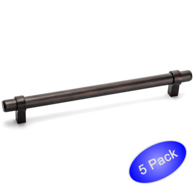 *5 Pack* Cosmas Oil Rubbed Bronze Euro Cabinet Bar Pulls #161-224ORB