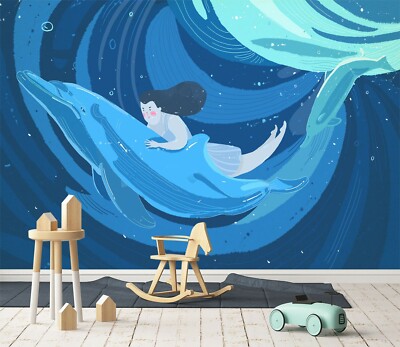 3D Animated Whale 40326NA Wallpaper Wall Murals Removable Wallpaper Fay