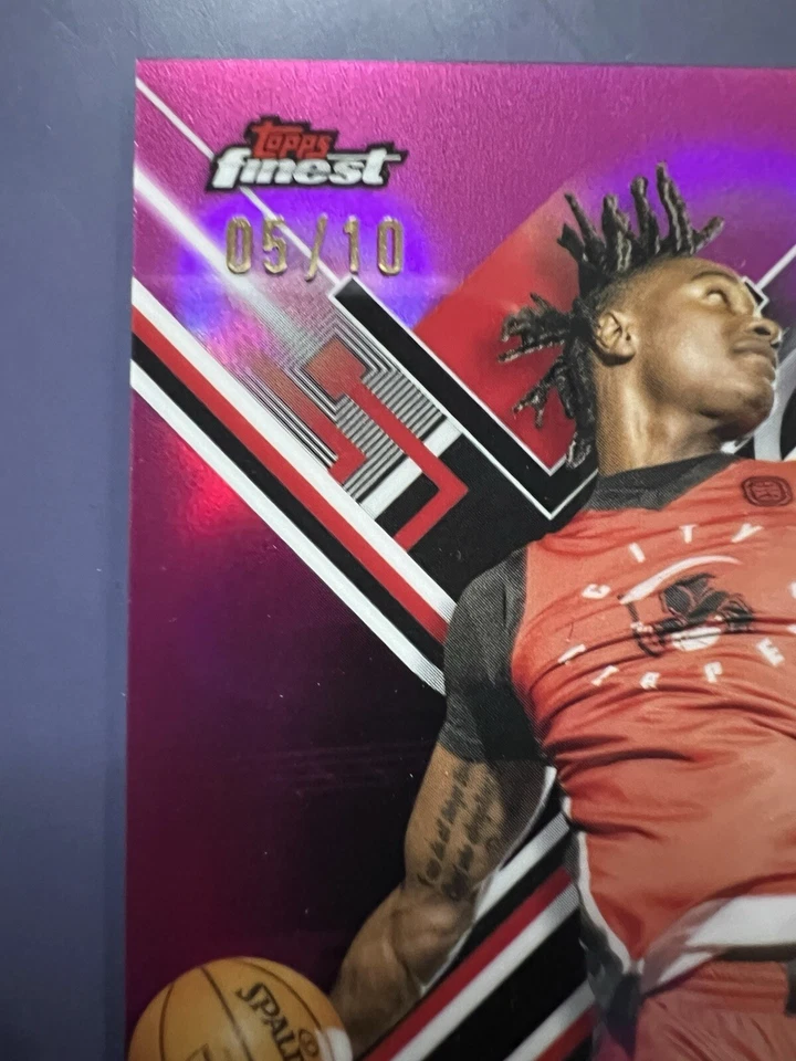 2022-23 Topps Finest OTE Malik Bowman Fuchsia Auto Refractor SSP /10 - Image 4 of 4