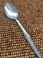 Stylecraft Japan Stainless Curved Line Floral SINGLE ROSE PLACE SOUP SPOON 7.25”