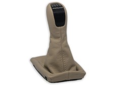 MERCEDES W211 E-CLASSE 2002-2005 NOUVO POMELLO con CUFFIA DEL CAMBIO PELLE BEIGE