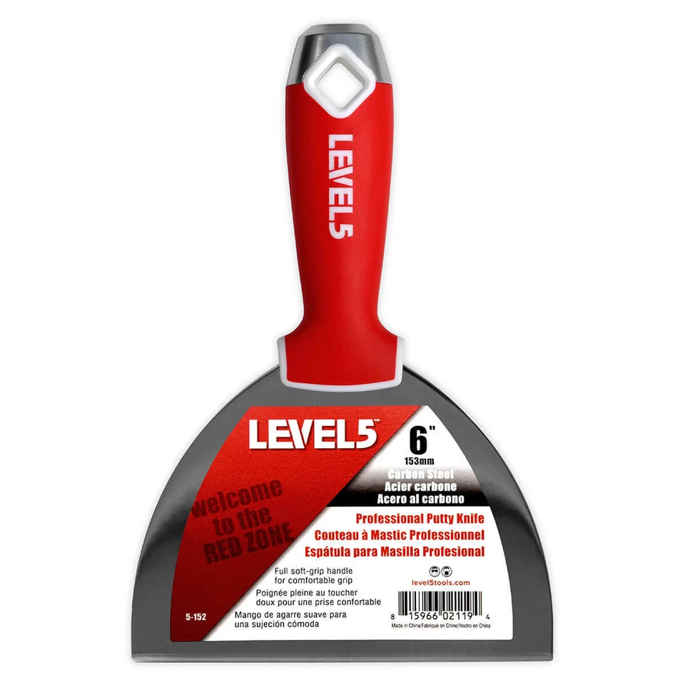 5 Piece Drywall Putty Knife Set Carbon Steel | LEVEL5 | 5-603 - Image 4 of 4