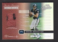 2001 ABSOLUTE MEMORABILIA MATERIALS ROOKIE PATCH SPECTRUM #152 DREW BREES SP#/25