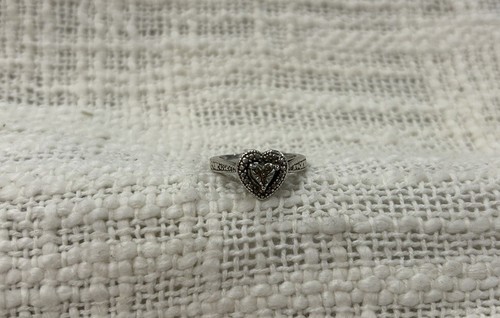 Vintage 925 Sterling Silber Ring mit Gravur Herz Größe 7 - Bild 1 von 8